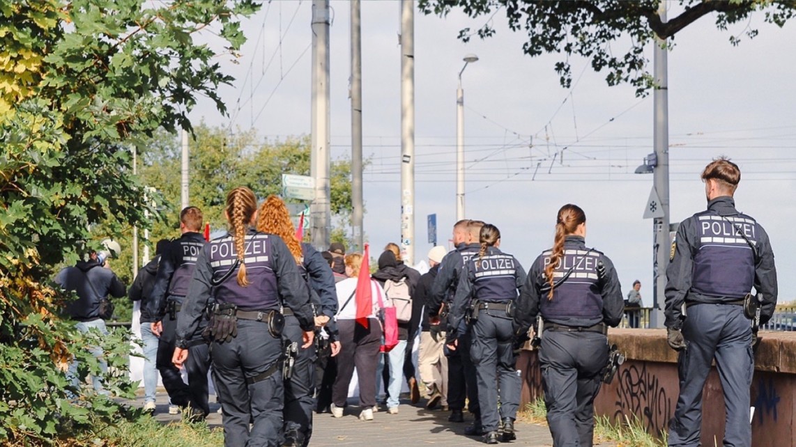 oat mannheim 2024 09 14 polizei 1142x642 - Proteste gegen AfD-Veranstaltung und Kritik an Polizeieinsatz